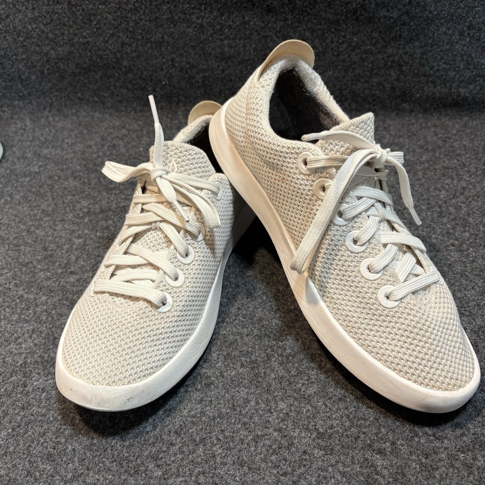 Allbirds Tree Pipers Size 10 Natural Beige Knit Lace Up Sneakers Casual Shoes